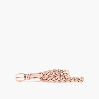 Girls' rose gold braided belt
