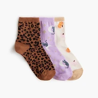 Girls' Halloween socks pack-of-three