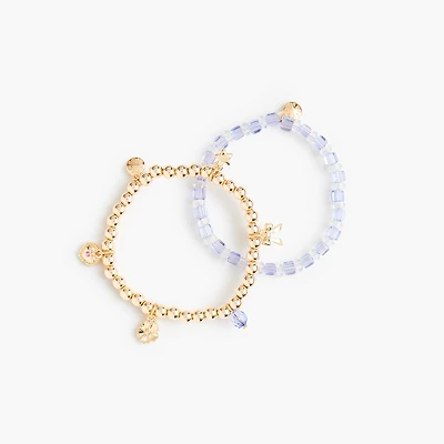 Girls' charm bracelets set-of-two