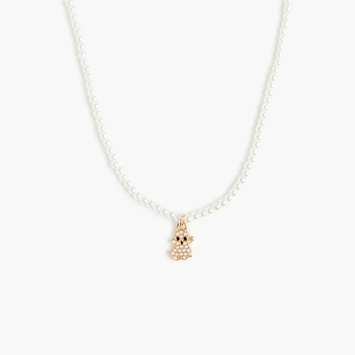 Girls' pearl ghost necklace