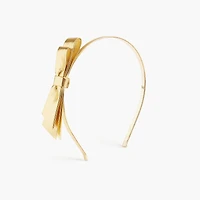 Girls' gold bow headband