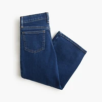 Girls' flower-button wide-leg jean