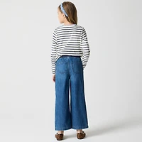 Girls' wide-leg drawstring jean