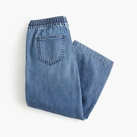 Girls' wide-leg drawstring jean