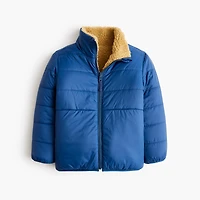 Kids' reversible sherpa puffer jacket