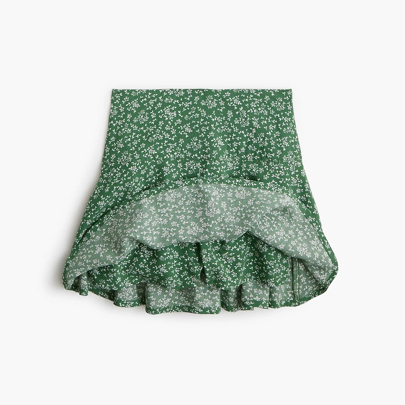 Girls' floral skort