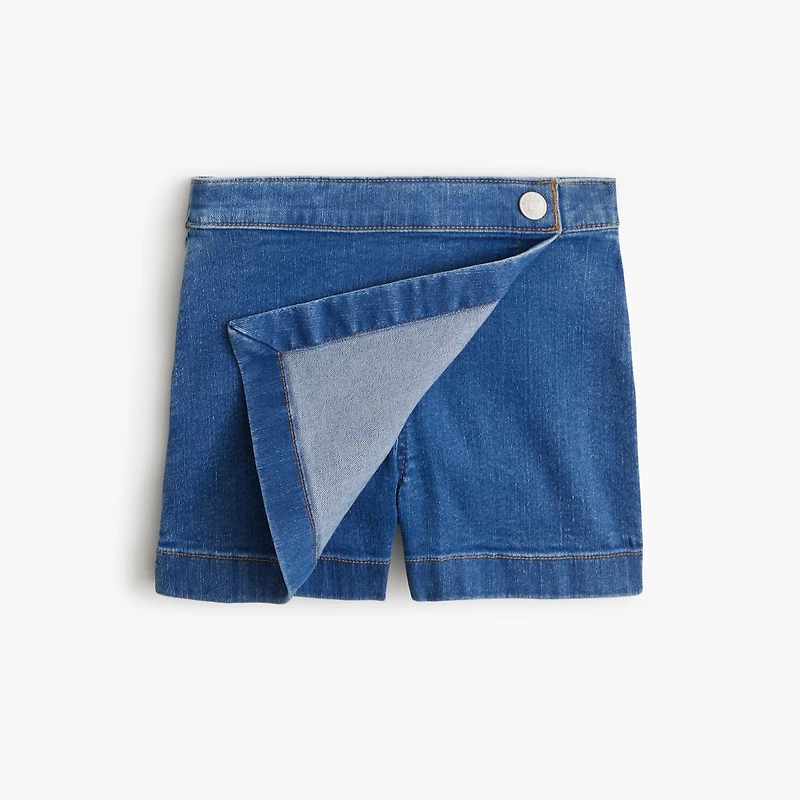 Girls' denim skort