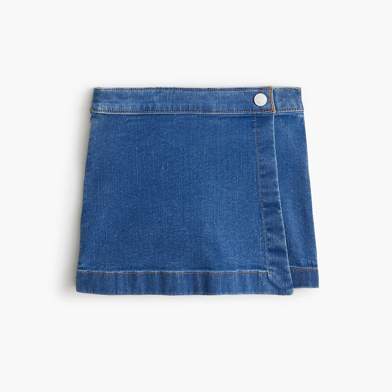 Girls' denim skort