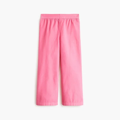Girls' wide-leg pull-on corduroy pant