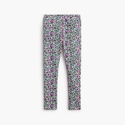Girls' floral leggings