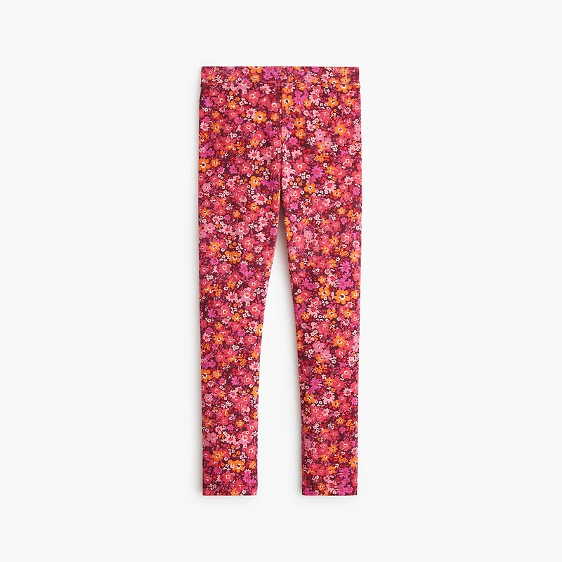 Girls' floral leggings