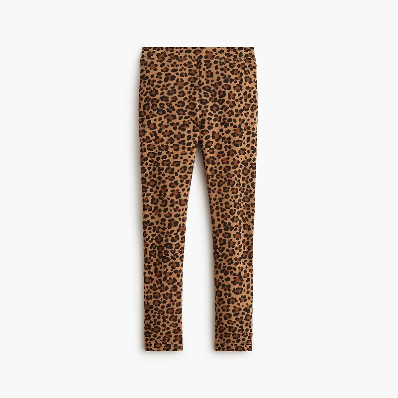Girls' leopard leggings