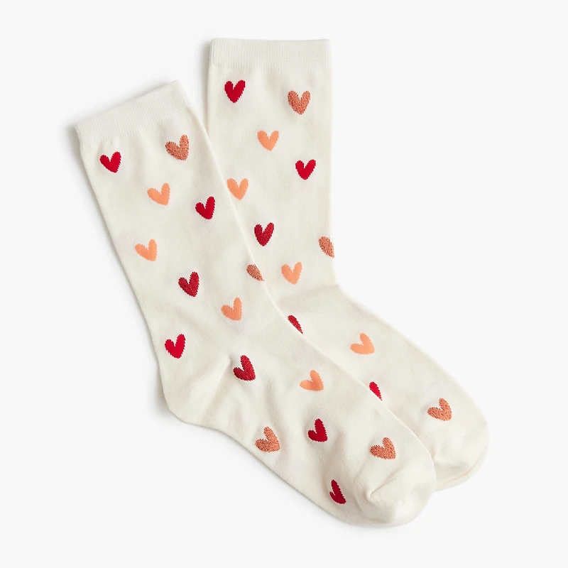 Heart trouser socks