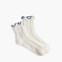Pointelle boot socks
