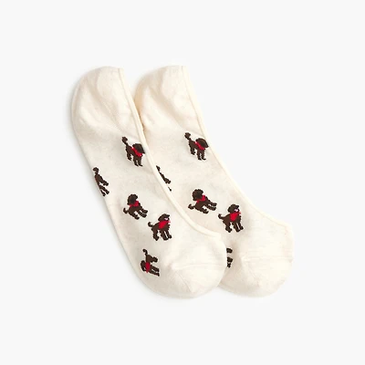 Doodle dog no-show socks