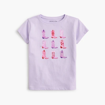 Girls' cowboy boots graphic tee