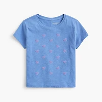 Girls' embroidered bows graphic tee