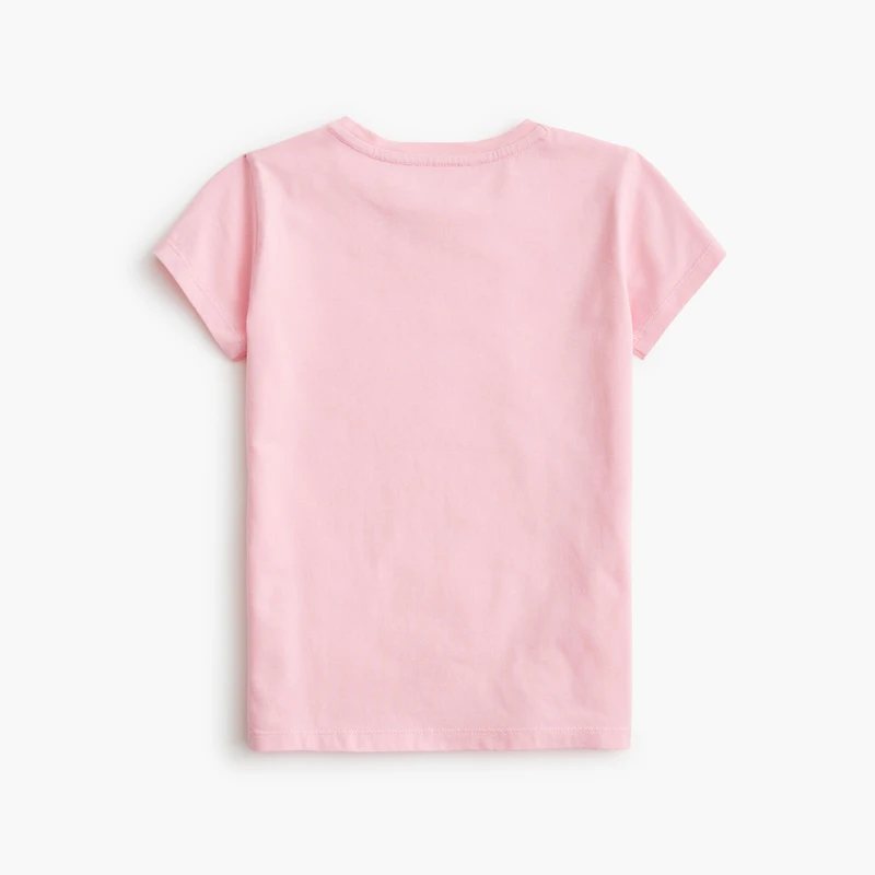 Girls' flower-appliqué graphic tee