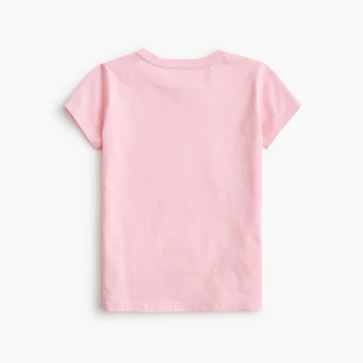 Girls' flower-appliqué graphic tee