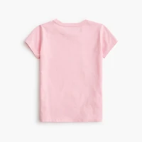 Girls' flower-appliqué graphic tee