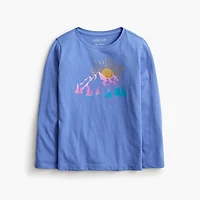 Girls' sunset mountain graphic tee