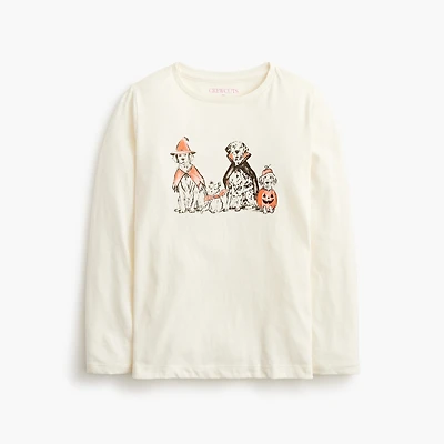 Girls' long-sleeve dogs costumes graphic tee