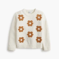 Girls' cozy flower sweater