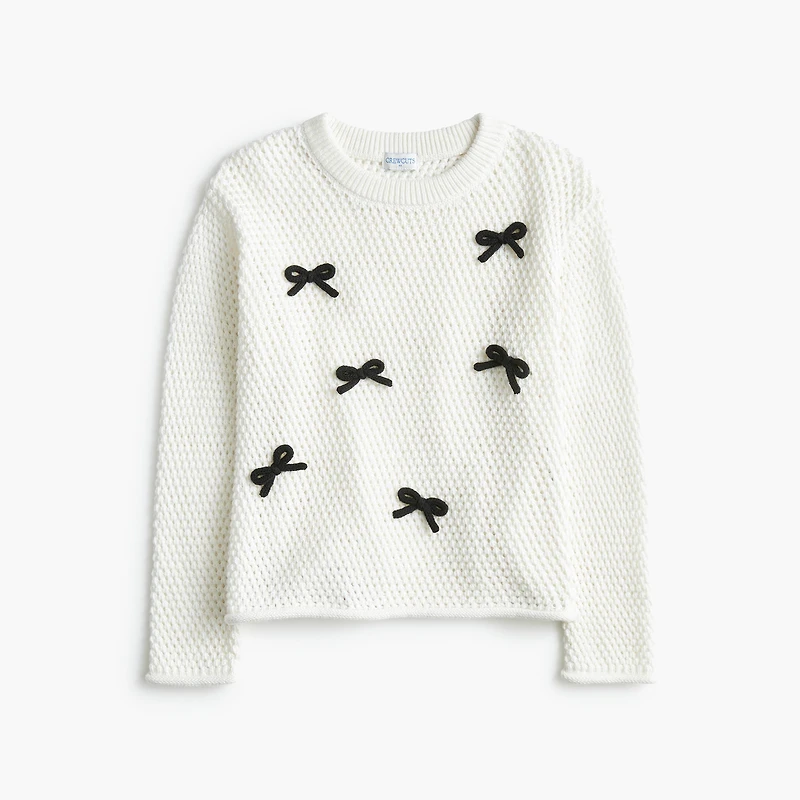 Girls' bow sweater