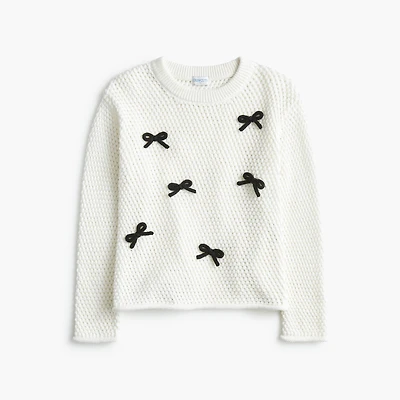 Girls' bow sweater