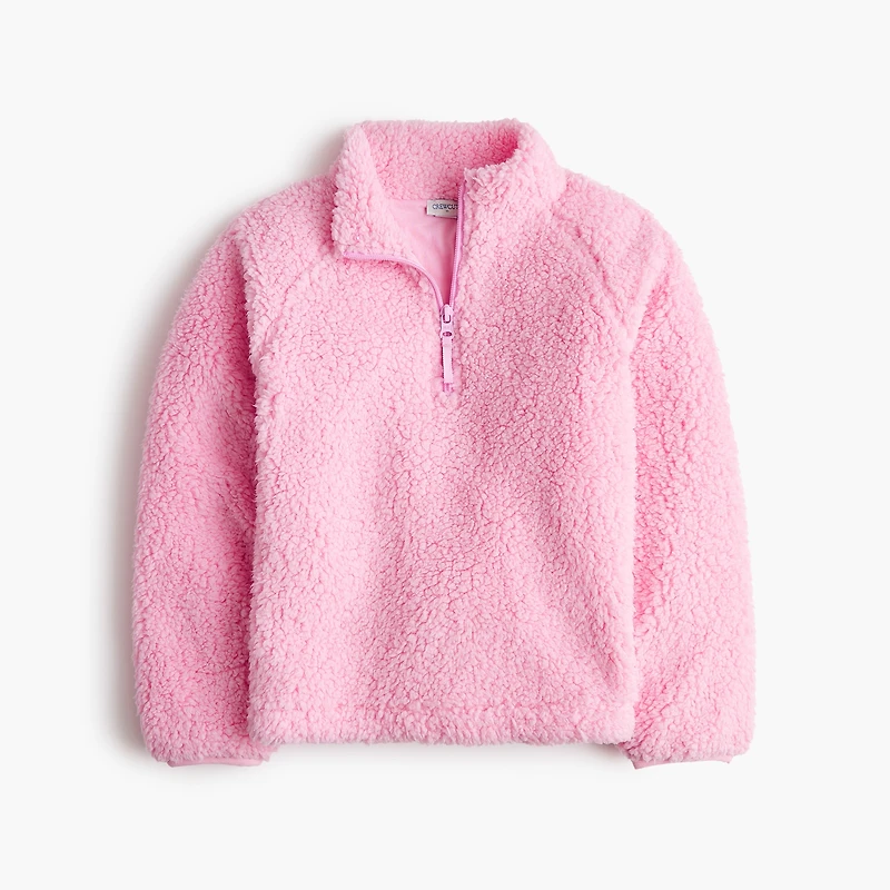 Girls' sherpa half-zip pullover
