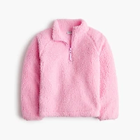 Girls' sherpa half-zip pullover