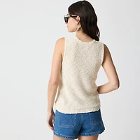 Slub V-neck sweater-vest