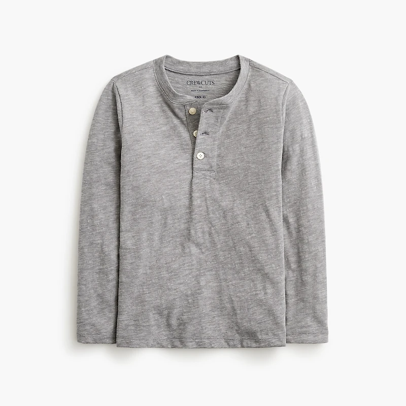 Boys' long-sleeve henley tee