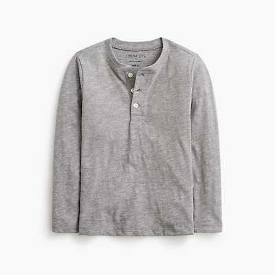 Boys' long-sleeve henley tee
