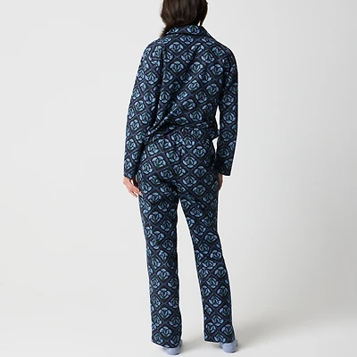 Long-sleeve cotton pajama set