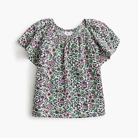 Girls' flutter-sleeve top