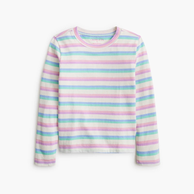 Girls' striped jersey tee