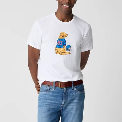 Football dog graphic tee