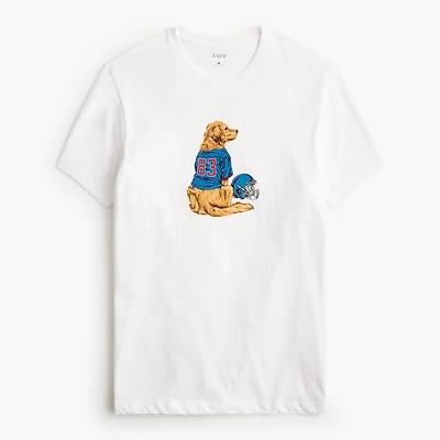 Football dog graphic tee