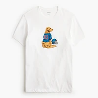 Football dog graphic tee