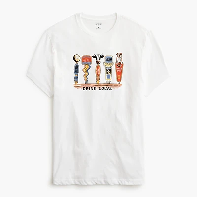 Craft beer "drink local" graphic tee