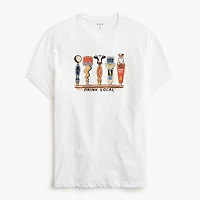 Craft beer "drink local" graphic tee