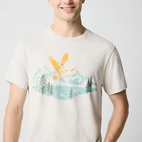 Flying duck landscape graphic tee