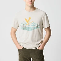 Flying duck landscape graphic tee