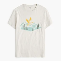 Flying duck landscape graphic tee