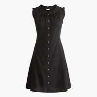 Ruffle tie-neck mini dress