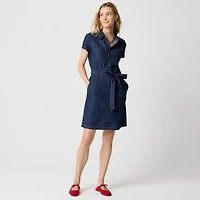 Chambray utility shirt-dress