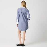 Long-sleeve striped shirt-dress