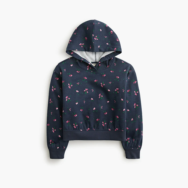 Girls' floral-print hoodie