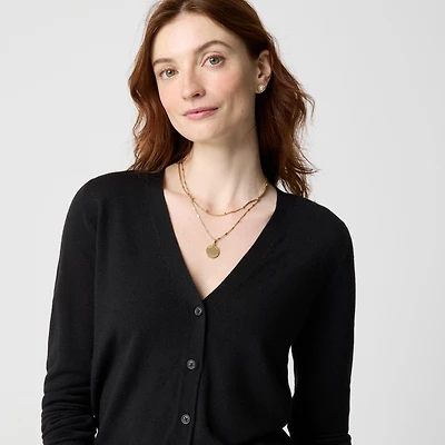 Merino wool-blend cardigan sweater